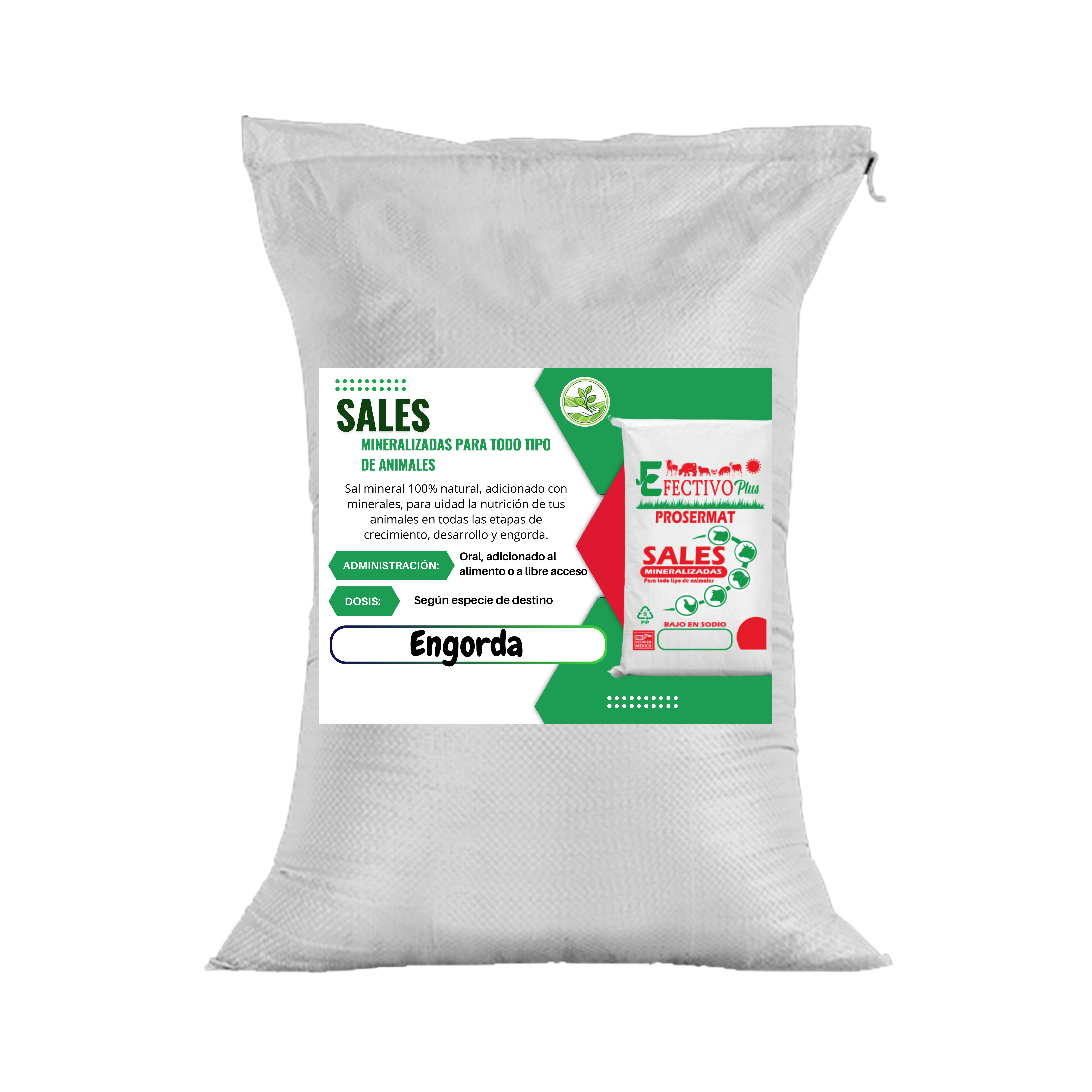 Sales Mineralizadas Engorda 10 kg Efectivo Plus