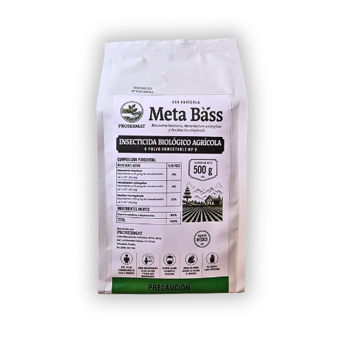 MetaBáss insecticida biológico uso agrícola 500 gr